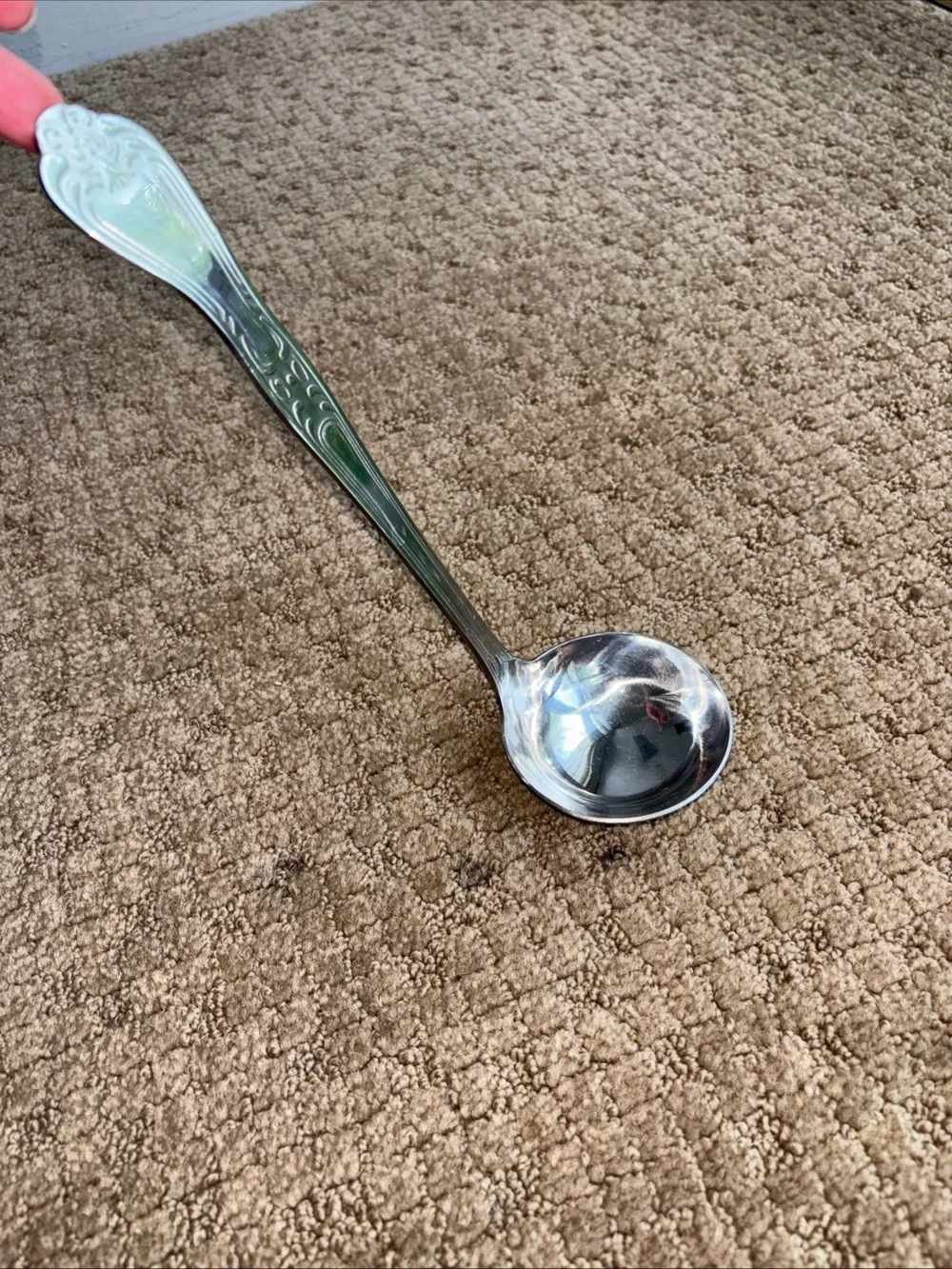 Vintage Silver-Tone Soup Ladle - Ornate Handle spoonful of comfort brand